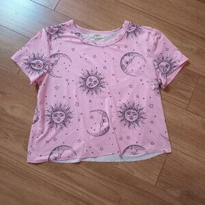 Streetwear Society Pink Sun Moon Crop Top